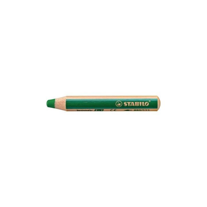 Crayon de couleur Woody vert foncé 880/533 STABILO