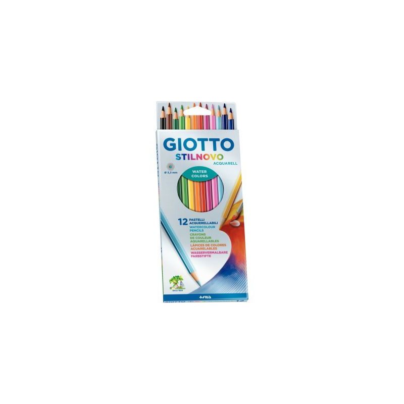 Achetez Etui de 12 crayons de couleur Stilnovo aquarellables assortis F25570000 STILNOVO GIOTTO pas ..