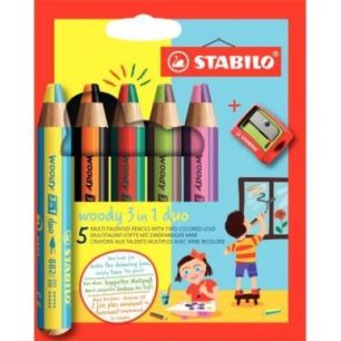 Etui de 5 crayons Woody Duo + 1 taille crayons 882/05-2 STABILO Etui de 5 crayons Woody Duo + 1 taille crayons 882/05-2 STABILO