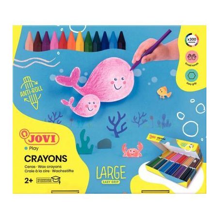Achetez Boîte de 300 crayons plastique 12 couleurs assorties jaune, orange, rose, rouge, marron cla..