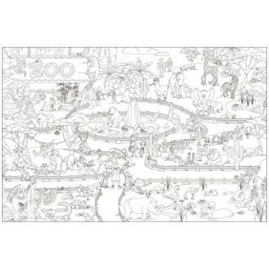 Achetez Coloriage géant thème le zoo PAPCOLORGZOO pas cher sur Ma Rentrée Scolaire