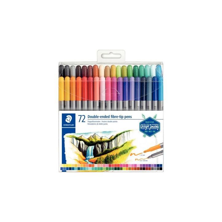 Étui de 72 feutres double pointe Design Journey 3200 TB72 STAEDTLER