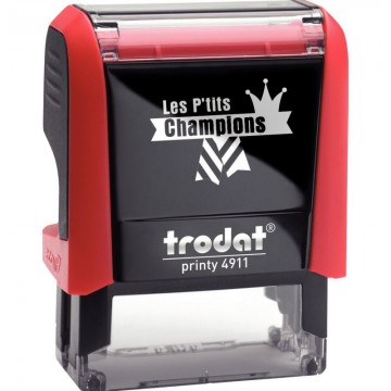 Tampon Les P'tits Champions, formule "Champion excellent" B14991.11 TRODAT
