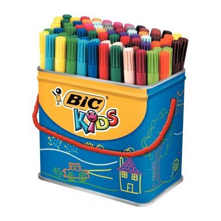 Achetez Maxi pot de 84 feutres Visa 880 pointe fine couleurs assorties 8290131 VISA BIC pas cher sur..