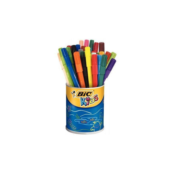 Pot de 36 feutres Visa 880 pointe fine couleurs assorties 8290121 VISA BIC