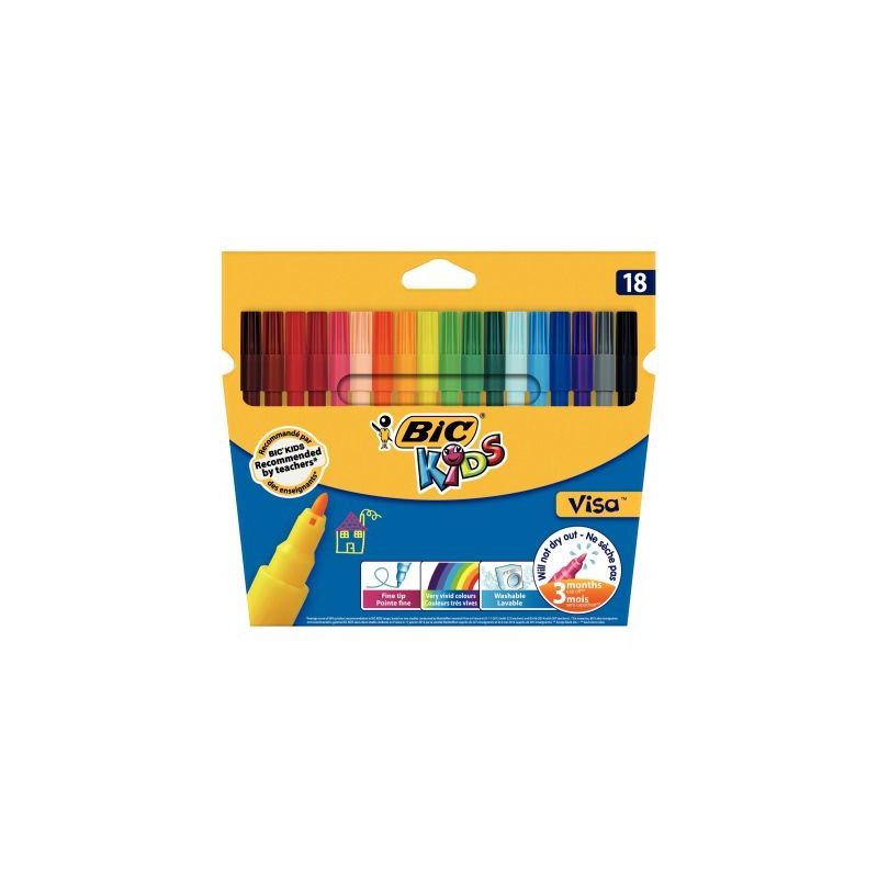 Achetez Pochette de 18 feutres Visa 880 pointe fine couleurs assorties 8886811 VISA BIC pas cher sur.. Achetez Pochette de 18 feutres Visa 880 pointe fine couleurs assorties 8886811 VISA BIC pas cher sur..