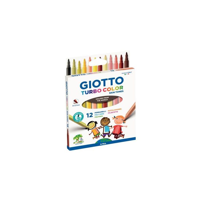 Achetez Etui de 12 feutres turbo color tons peaux F526900 GIOTTO pas cher sur Ma Rentrée Scolaire