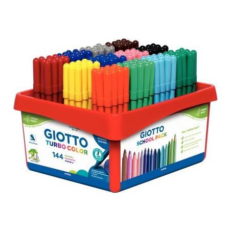 Achetez Classpack de 144 feutres Turbo Color pointe moyenne assortis F525900 GIOTTO pas cher sur Ma..