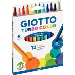 Achetez Etui de 12 feutres pointe moyenne Turbo color assortis F071900 GIOTTO pas cher sur Ma Rentr ..