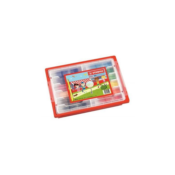 Classpack 144 feutres Power pointe moyenne assortis F028144N STABILO