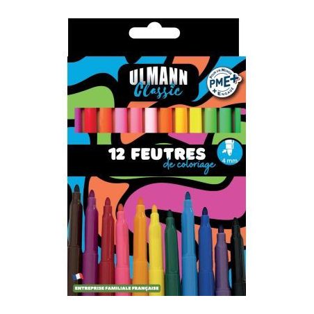 Achetez Pochette de 12 feutres pointe moyenne assortis FCG120092 JPC pas cher sur Ma Rentrée Scolai..