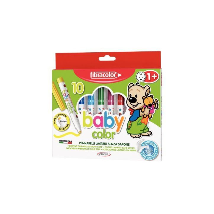 Boîte de 10 feutres Baby Color assortis 10540SP010SE