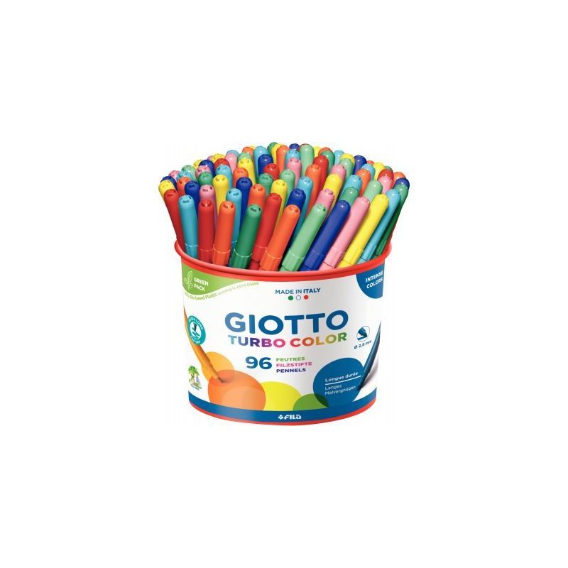 Achetez Pot de 96 feutres pointe moyenne 12 couleurs assorties F523000 GIOTTO pas cher sur Ma Rentr ..