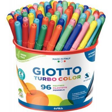 Achetez Pot de 96 feutres pointe moyenne 12 couleurs assorties F523000 GIOTTO pas cher sur Ma Rentr ..