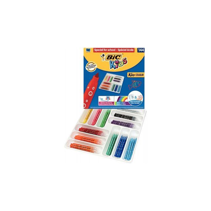 Classpack 144 feutres Kid couleurs assortis 887837 BIC
