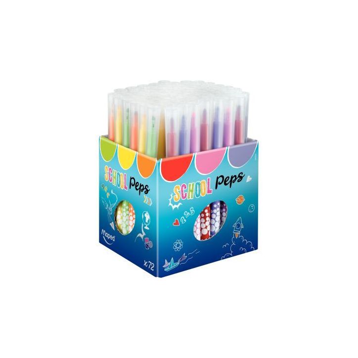 Pot de 72 feutres School Peps 845000 MAPED