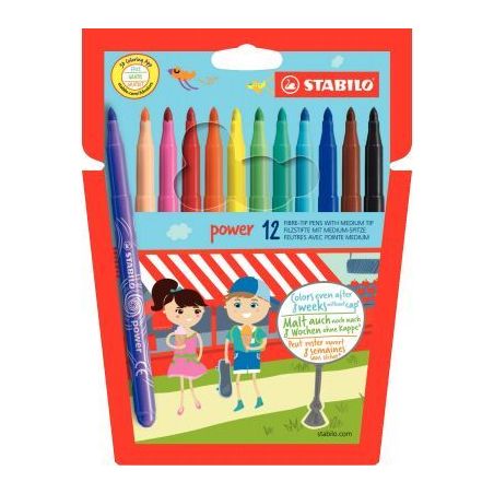 Achetez Lot de 12 pochettes de feutres power dont 2 gratuits LOTINTERNE STABILO pas cher sur Ma Rent..