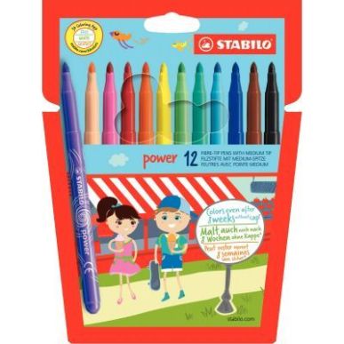 Achetez Lot de 12 pochettes de feutres power dont 2 gratuits LOTINTERNE STABILO pas cher sur Ma Rent..