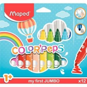 Achetez Pochette de 12 feutres ColorPeps Maxi 846020 MAPED pas cher sur Ma Rentrée Scolaire