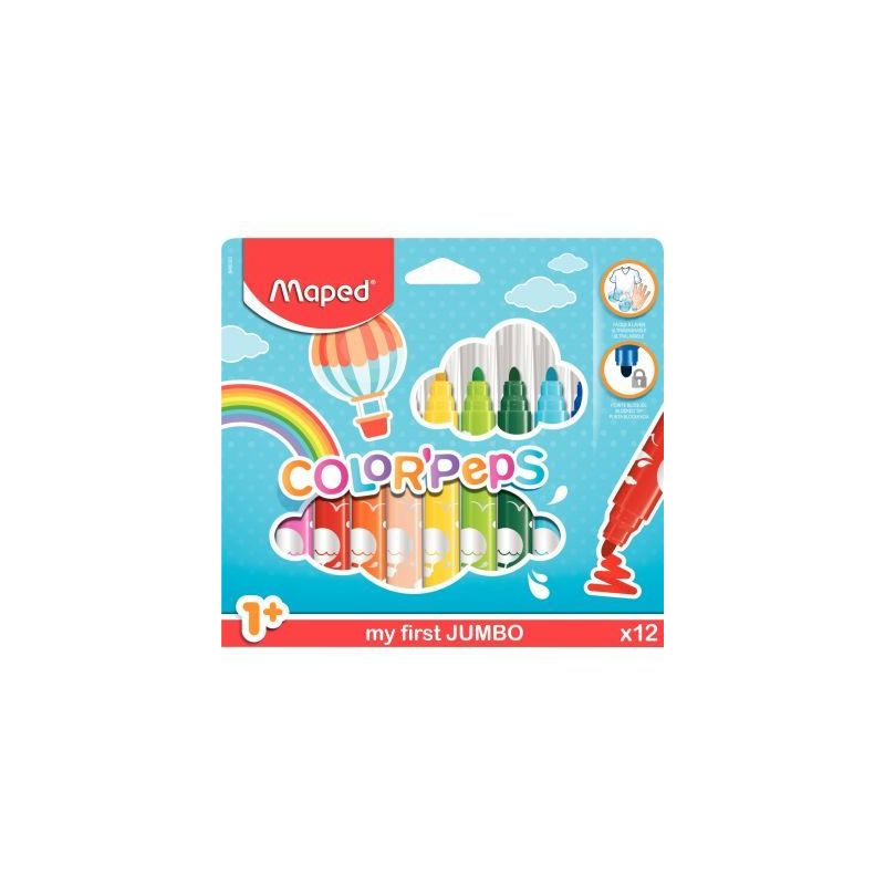 Achetez Pochette de 12 feutres ColorPeps Maxi 846020 MAPED pas cher sur Ma Rentrée Scolaire Achetez Pochette de 12 feutres ColorPeps Maxi 846020 MAPED pas cher sur Ma Rentrée Scolaire