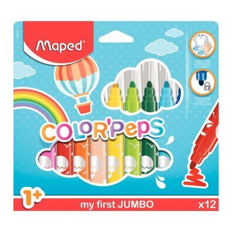 Achetez Pochette de 12 feutres ColorPeps Maxi 846020 MAPED pas cher sur Ma Rentrée Scolaire