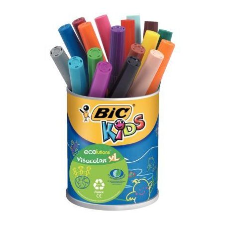 Achetez Pot de 18 Visacolor XL pointe ogive extra large couleurs assorties 8922243 VISACOLOR BIC pas..