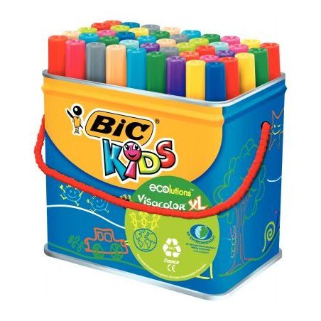 Achetez Baril de 48 Visacolor XL Ecolution 18 couleurs assorties 8922252 VISACOLOR BIC pas cher sur ..