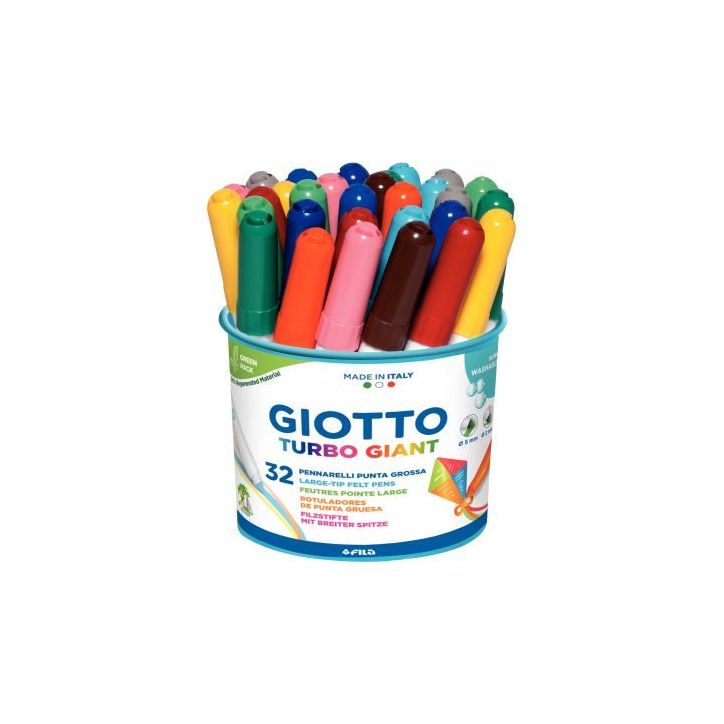 Pot de 32 feutres Giotto Turbo Giant Ass F42490000 GIOTTO