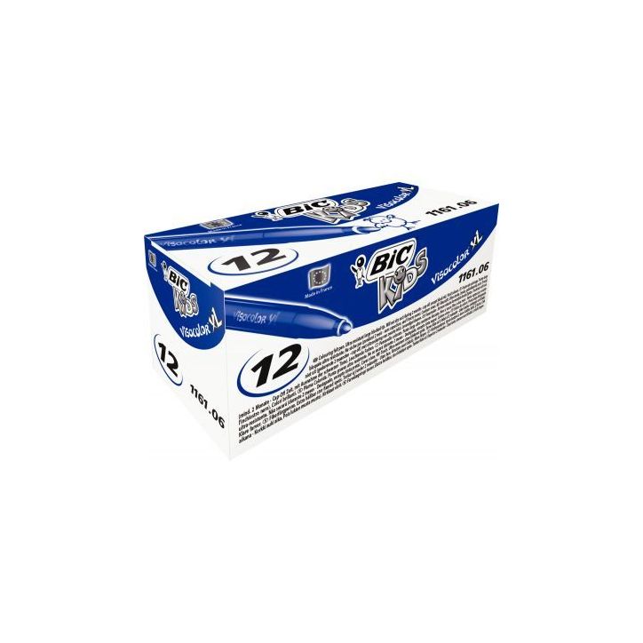 Boîte de 12 feutres Visacolor 1161 bleu 8289834 VISACOLOR BIC