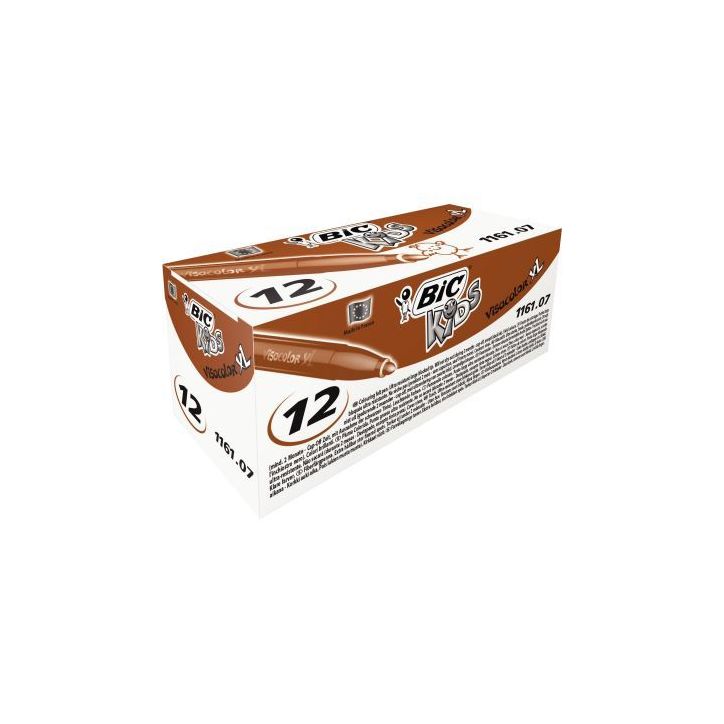 Boîte de 12 feutres Visacolor 1161 brun rouge 8289844 VISACOLOR BIC