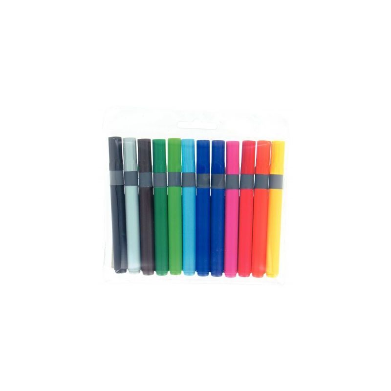 Achetez Pochette de 12 feutres pointe large couleurs assorties 7291 WT 12 pas cher sur Ma Rentrée S..