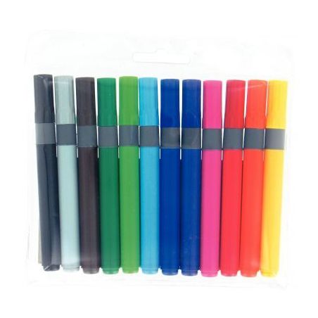 Achetez Pochette de 12 feutres pointe large couleurs assorties 7291 WT 12 pas cher sur Ma Rentrée S..