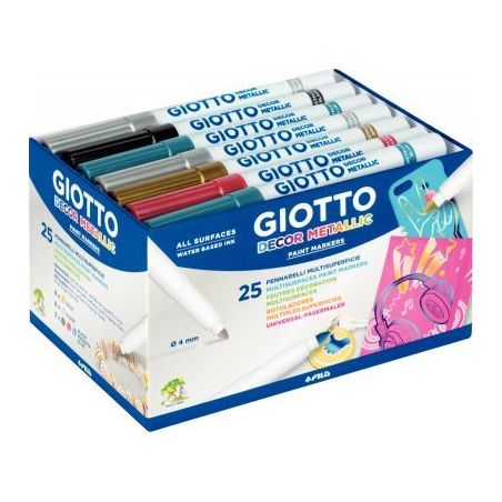 Achetez Classpack 25 feutres Decor métal assortis F52450000 GIOTTO pas cher sur Ma Rentrée Scolair..