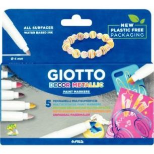 Achetez Etui de 5 feutres Giotto Décor Metal F45290000 GIOTTO pas cher sur Ma Rentrée Scolaire