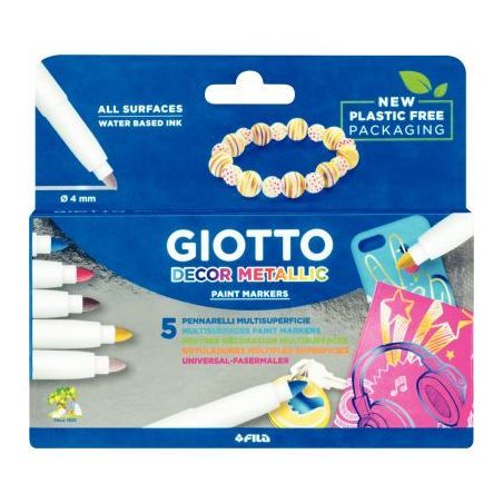 Achetez Etui de 5 feutres Giotto Décor Metal F45290000 GIOTTO pas cher sur Ma Rentrée Scolaire