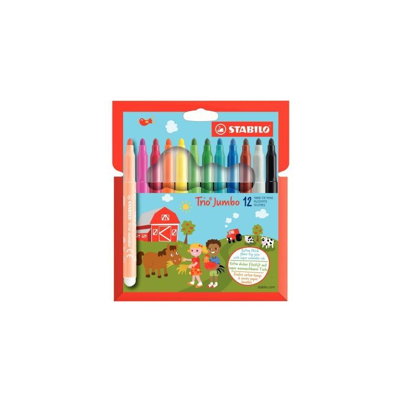 Achetez Etui de 12 feutres trio jumbo 380/12 STABILO pas cher sur Ma Rentrée Scolaire