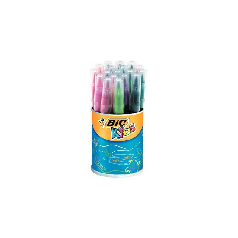 Achetez Pot de 18 Visaquarelle pointe pinceau couleurs assorties 8289651 VISAQUAREL BIC pas cher sur..