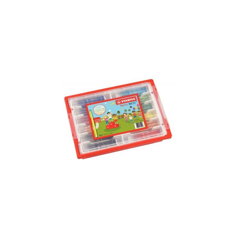 Achetez Classpack de 144 feutres Trio A-Z pointe moyenne de 12 couleurs assorties dont 24 gratuits F..