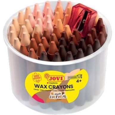 Achetez Pot de 60 crayons de cire tons peaux + 1 taille crayon 980/60M JOVI pas cher sur Ma Rentrée..