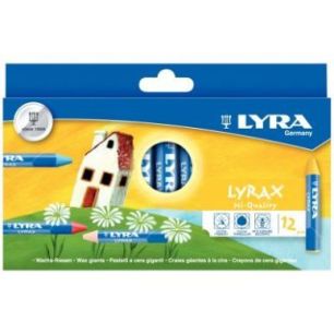 Achetez Etui de 12 craies à la cire triangulaires couleurs assorties L5701120 LYRA pas cher sur Ma ..