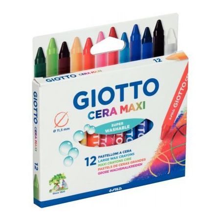 Achetez Etui de 12 craies cire cera maxi F291200 GIOTTO pas cher sur Ma Rentrée Scolaire