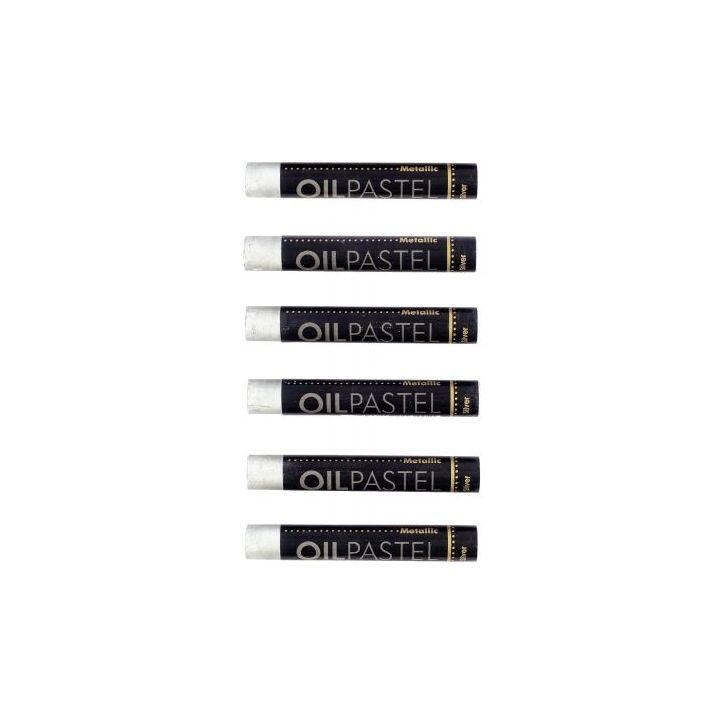 Boite de 6 pastels huile argent 11 mm MOP340/6 CRAY-PAS