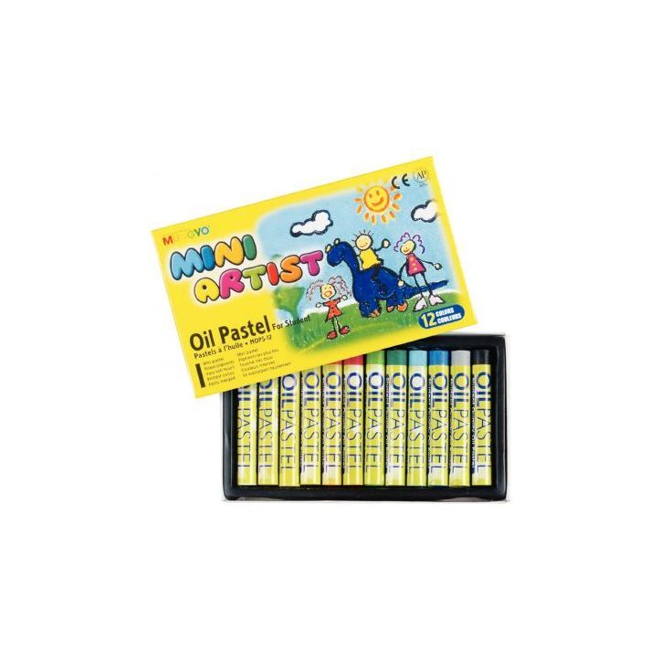 Boîte de 12 craies pastels à l'huile Mini Artist MOPS12 CRAY-PAS