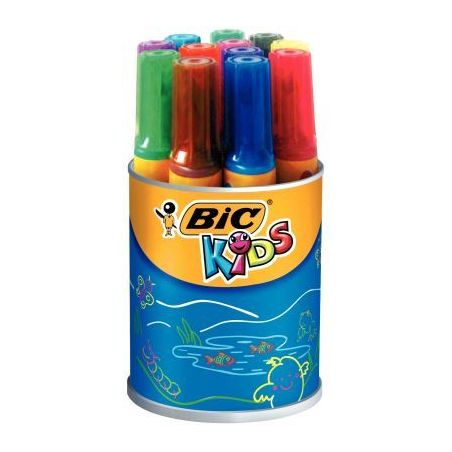 Achetez Pot de 12 marqueurs Décoralo pointe ogive couleurs assorties 8289702 BIC KIDS BIC pas cher ..