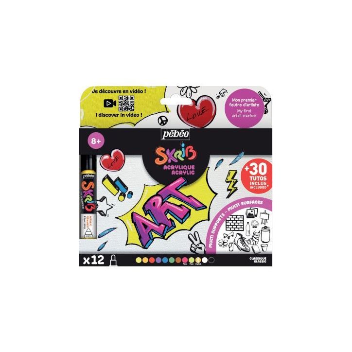 Set de 12 marqueurs acrylique 371110 PEBEO