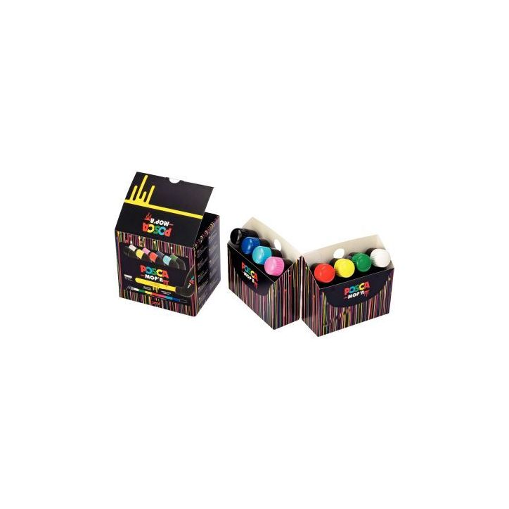 Boite de 8 marqueurs Posca MOP'R assortis PCM22/8 PF POSCA