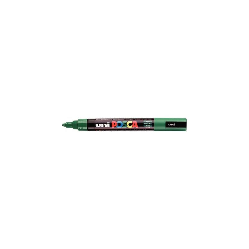 Achetez Marqueur pointe moyenne conique  vert foncé PC5M VF POSCA UNIBALL pas cher sur Ma Rentrée ..
