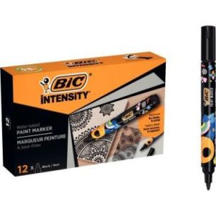 Achetez Boîte de 12 marqueurs peinture Intensity noirs 527477 BIC pas cher sur Ma Rentrée Scolaire