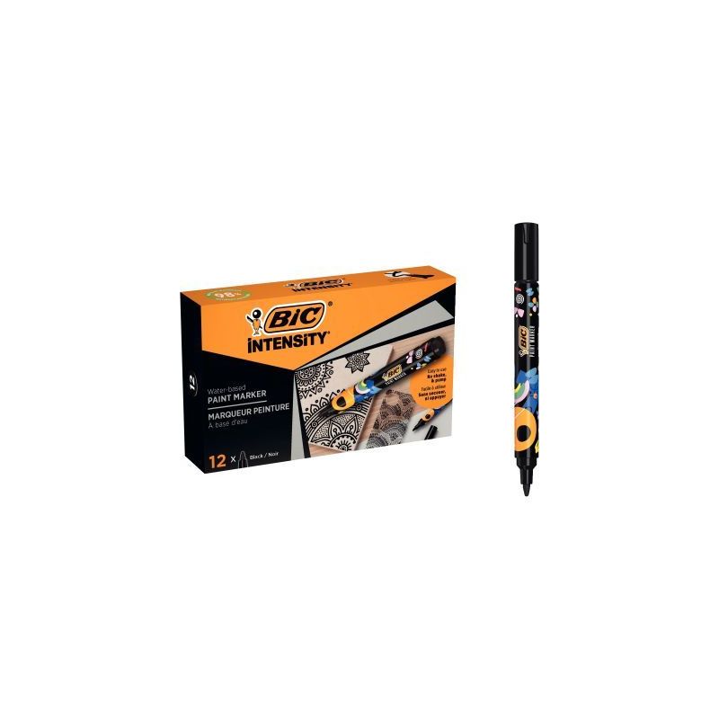 Achetez Boîte de 12 marqueurs peinture Intensity noirs 527477 BIC pas cher sur Ma Rentrée Scolaire Achetez Boîte de 12 marqueurs peinture Intensity noirs 527477 BIC pas cher sur Ma Rentrée Scolaire