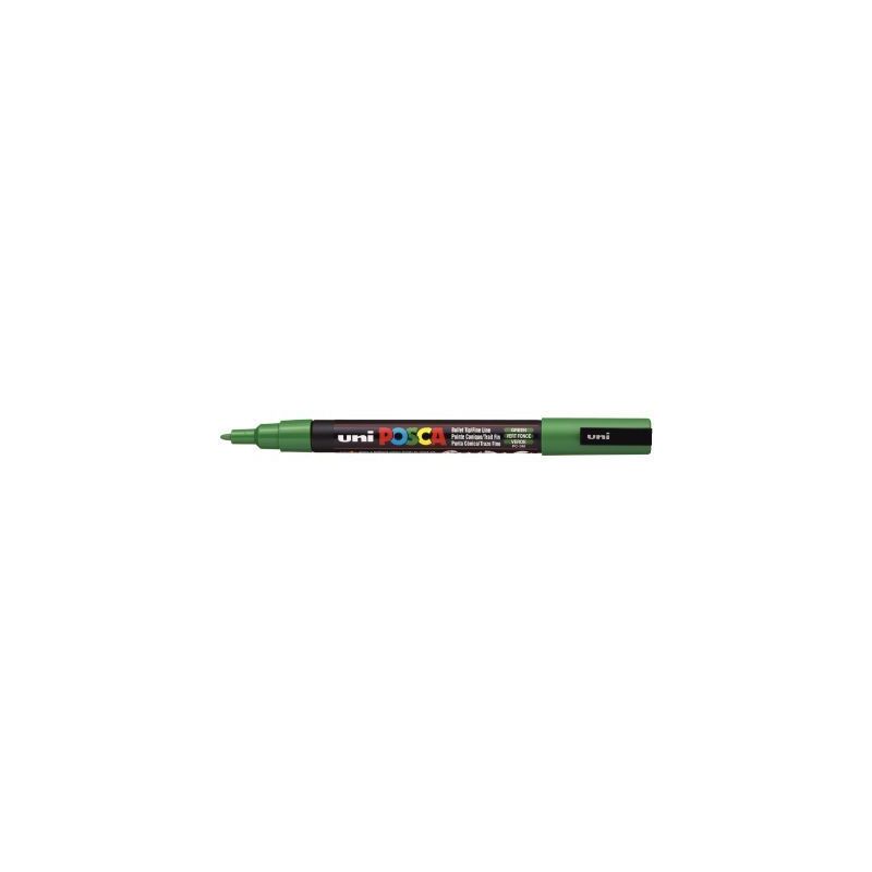 Achetez Marqueur pointe fine conique  vert foncé PC3M VF POSCA UNIBALL pas cher sur Ma Rentrée Sco..